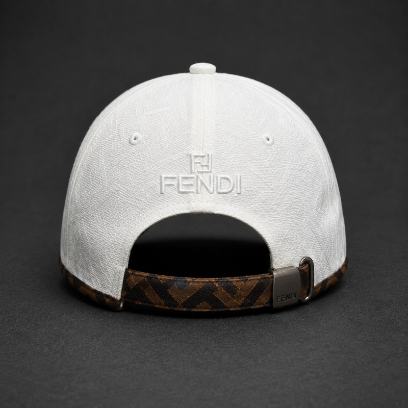 Fe_ndi Wh_ite Luxury Baseball Cap – Premium Designer Style