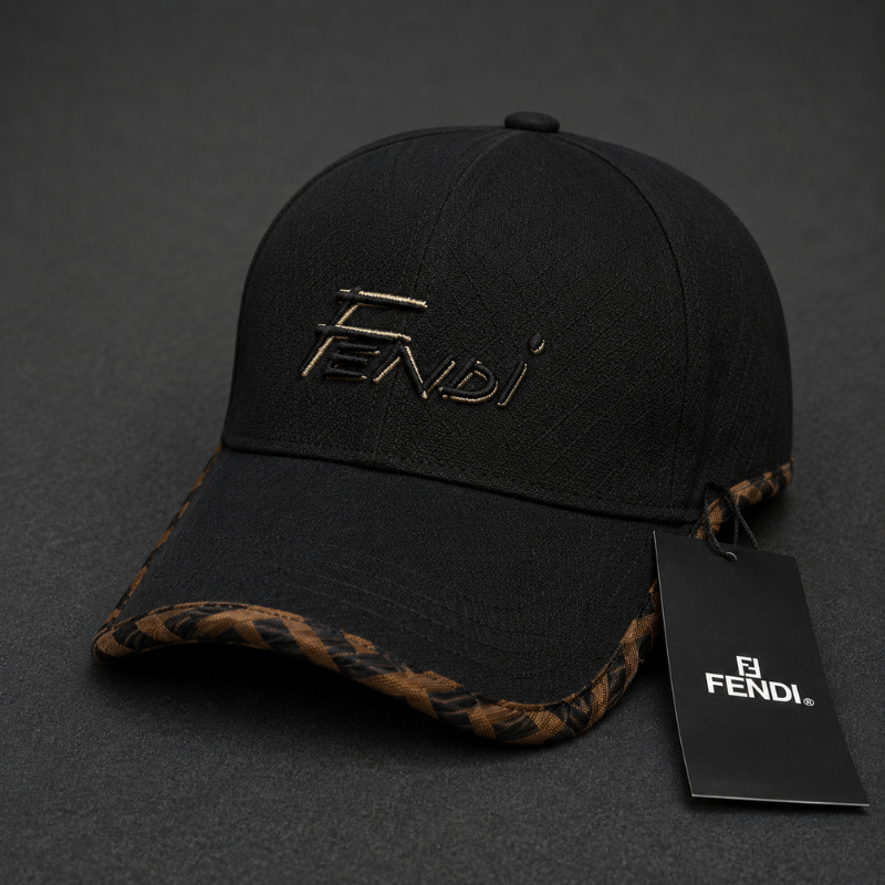 Fe_ndi Bl_ack Luxury Baseball Cap – Premium Designer Style
