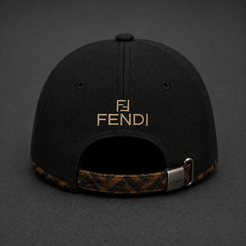 Fe_ndi Bl_ack Luxury Baseball Cap – Premium Designer Style