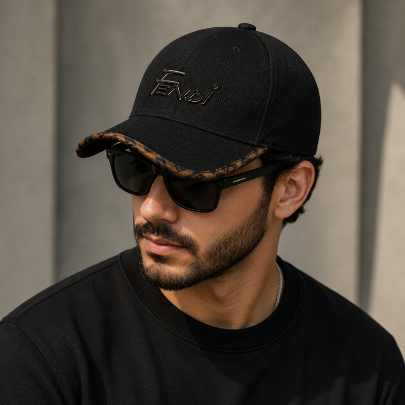 Fe_ndi Bl_ack Luxury Baseball Cap – Premium Designer Style