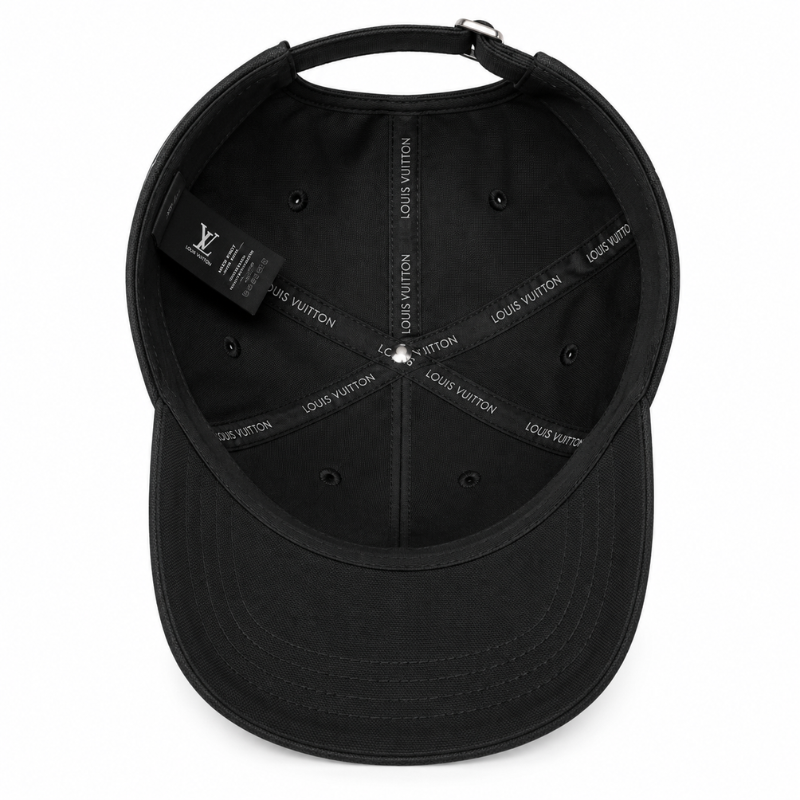 Lu_xury Bl_ack Monogram Baseball Cap | Premium Adjustable Unisex Cap
