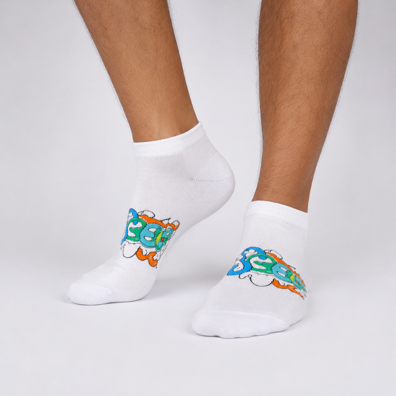 5_Pairs Premium Graphic Ankle Socks Combo for Men & Women | Soft Cotton No-Show Casual Socks
