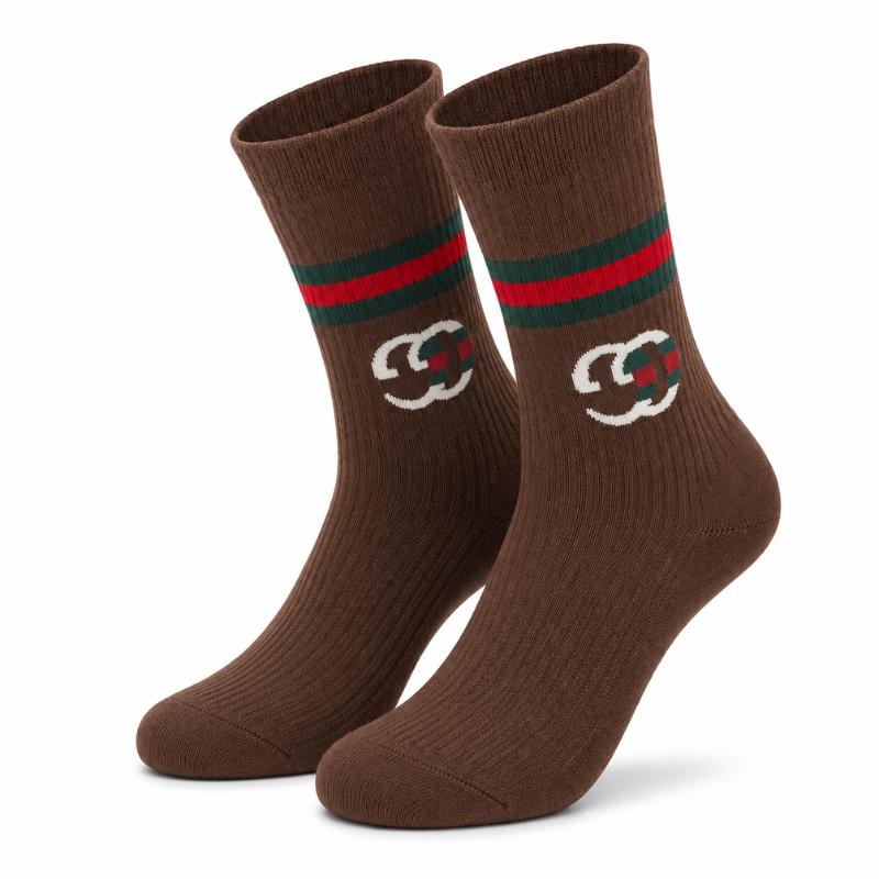 Lux_ury Rib_bed Crew Socks Combo Pack (5 Pairs) | Soft Cotton Stretch | Premium Everyday Socks