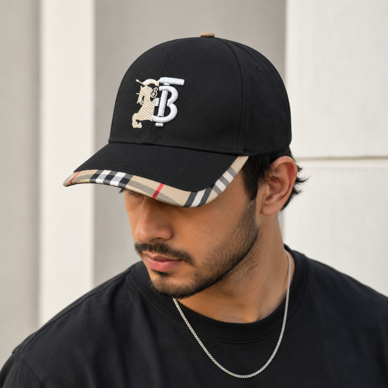 Pre_mium Black Emb_roidered Baseball Cap | Adjustable Unisex Casual Sports Cap