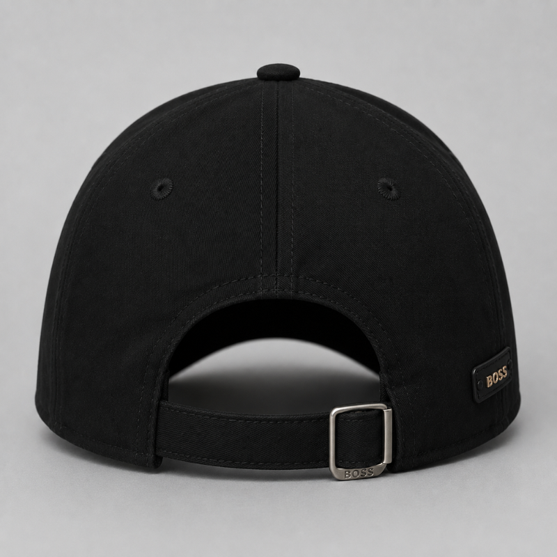 BO_SS Pre_mium Black Baseball Cap for Men | Adjustable Casual Sports Cap | Stylish Unisex Cap