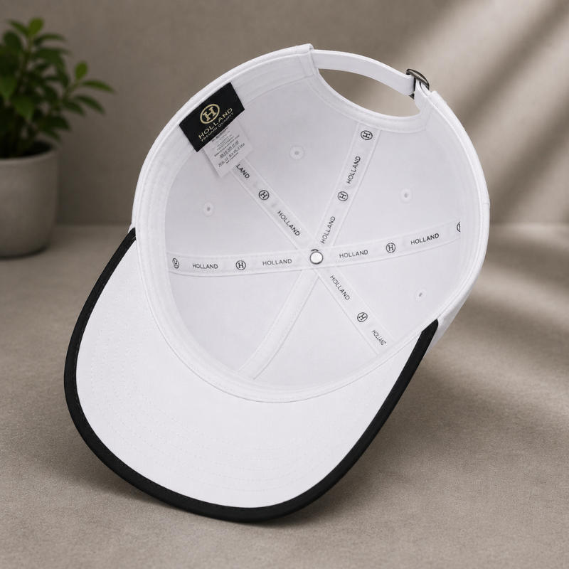 Pre_mium White Adjustable Baseball Cap for Men & Women | Embroidered H Logo | Casual Sports & Streetwear Cap