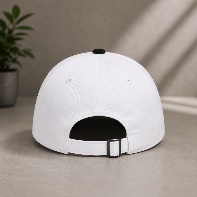 Pre_mium White Adjustable Baseball Cap for Men & Women | Embroidered H Logo | Casual Sports & Streetwear Cap