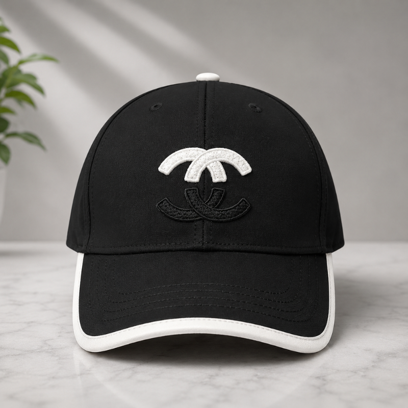 Pre_mium Black Adjustable Baseball Cap for Men & Women | Embroidered Logo | Casual Streetwear Sports Cap