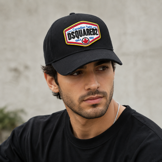 M_en's_Premium Black Embroidered Baseball Cap | Adjustable Casual Sports Cap