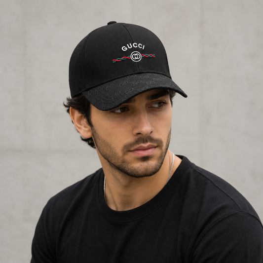 M_en's _Premium Black Embroidered Adjustable Baseball Cap | Casual Sports Cap