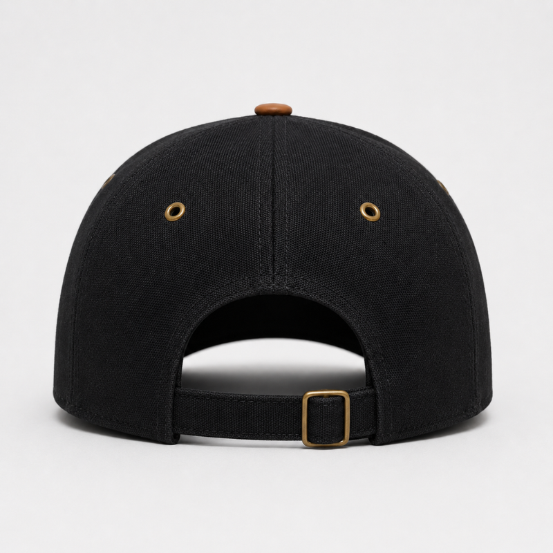 Prem_ium Black Adjustable Baseball Cap for Men | Casual Outdoor Sports Cap