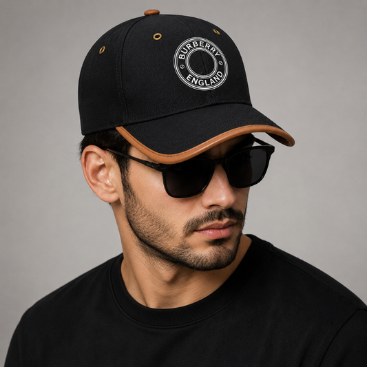 Prem_ium Black Adjustable Baseball Cap for Men | Casual Outdoor Sports Cap