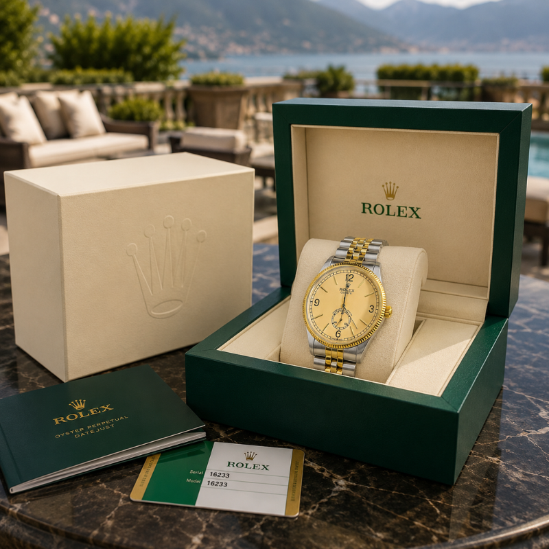 Ro_lex Luxury Two-Tone Gold & Silver Analog Watch for Men | Premium Stainless Steel Wrist Watch