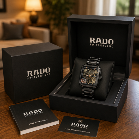 ra_do_Luxury Black Skeleton Automatic Watch for Men | Premium Ceramic Stainless Steel Analog Wrist Watch