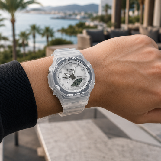 Ca_sio _G-Sho_ck Transparent Analog-Digital Watch for Men | Shock Resistant | 20 Bar Water Resistant