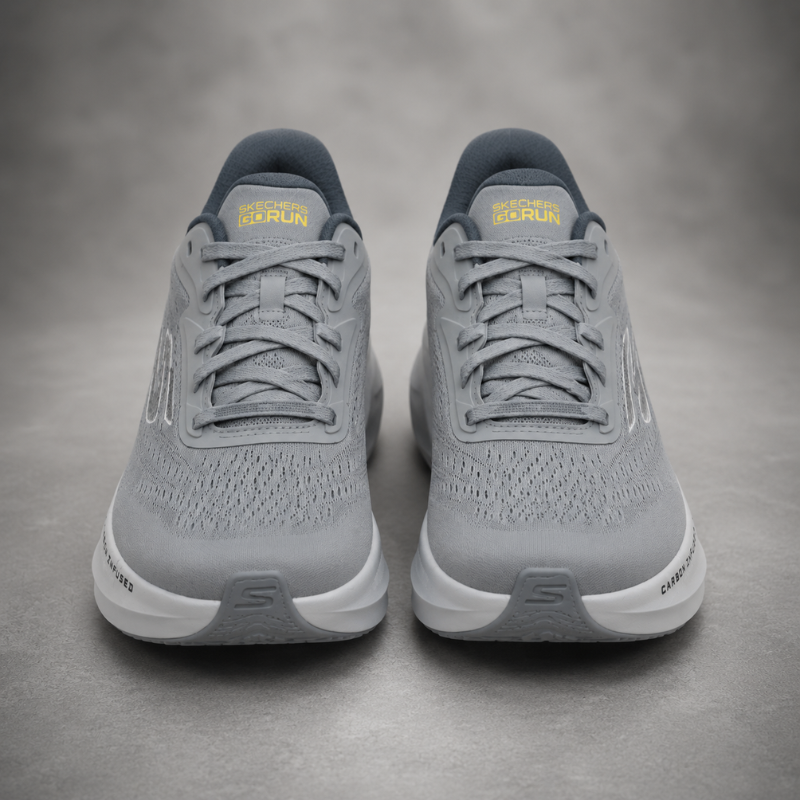 Ske_chers GoRun Hyper Burst Carbon Infused Grey Running Shoes