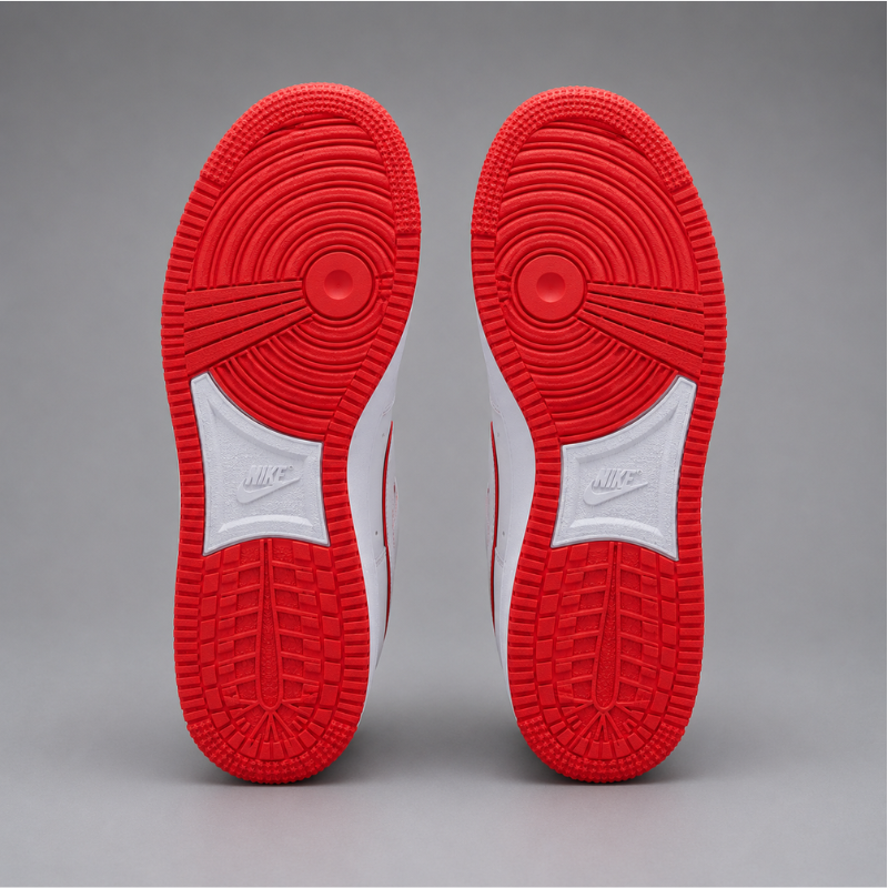 Ni_ke_Ai_r Force 1 Low White Red Sneakers for Men | Premium Casual Shoes