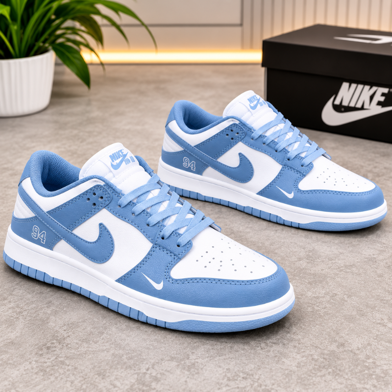 Ni_ke SB Dunk Low '94 White Blue Sneakers for Men | Premium Casual Shoes