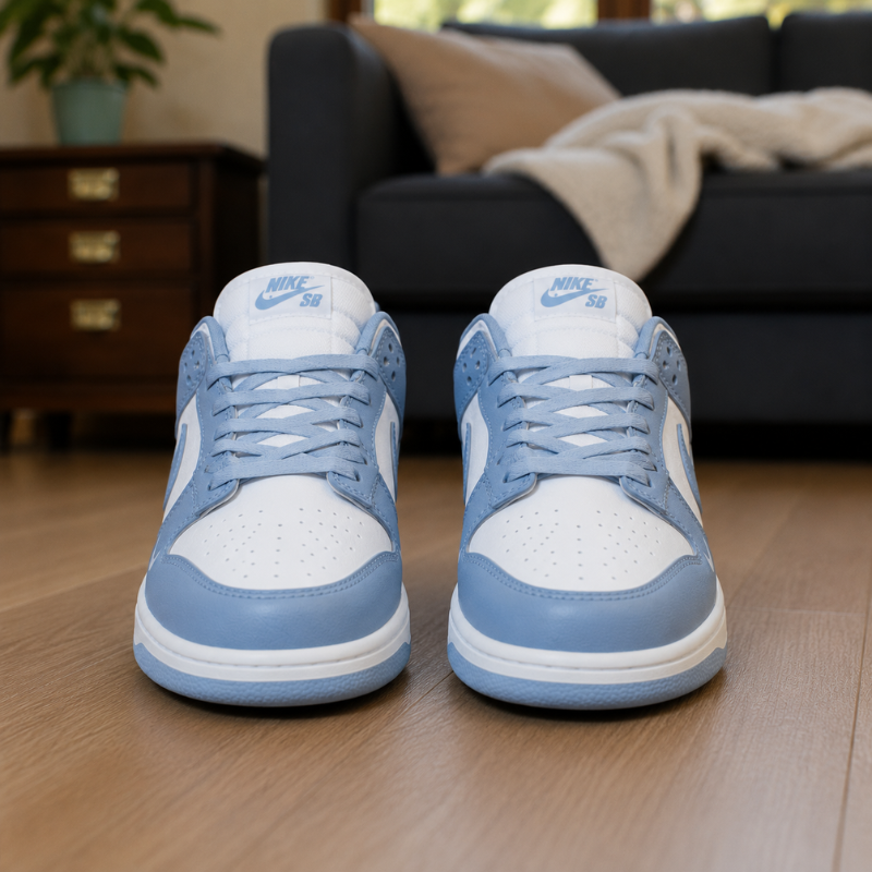Ni_ke SB Dunk Low '94 White Blue Sneakers for Men | Premium Casual Shoes