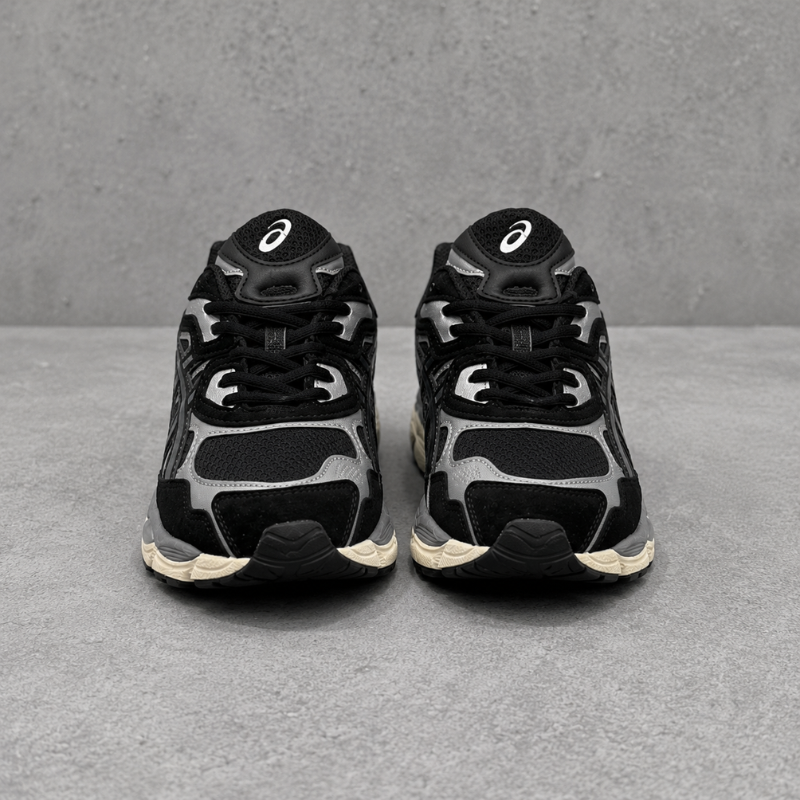 AS_ICS GEL-NYC Black Grey Premium Running Shoes for Men