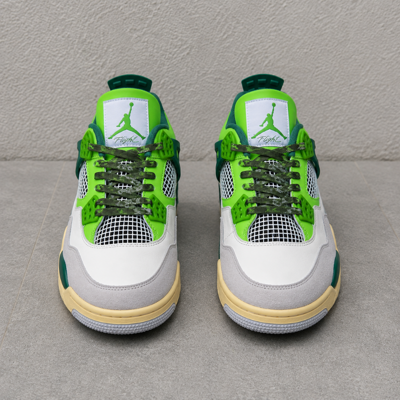 A_ir Jord_an 4 Green Glow Sneakers for Men