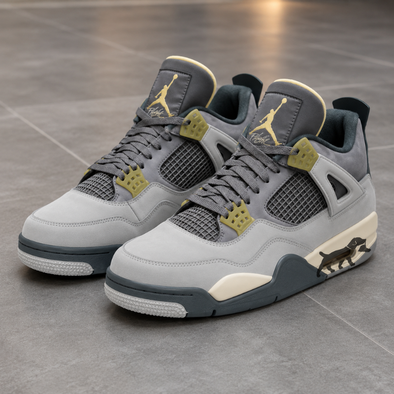 A_ir Jor_dan 4 Cool Grey Sneakers for Men