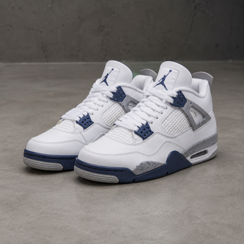 A_ir Jor_dan 4 Midnight Navy Sneakers for Men