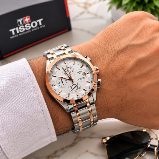 Tis_sot 1853 Two-Tone Chronograph Men's Premium Stainless Steel Watch