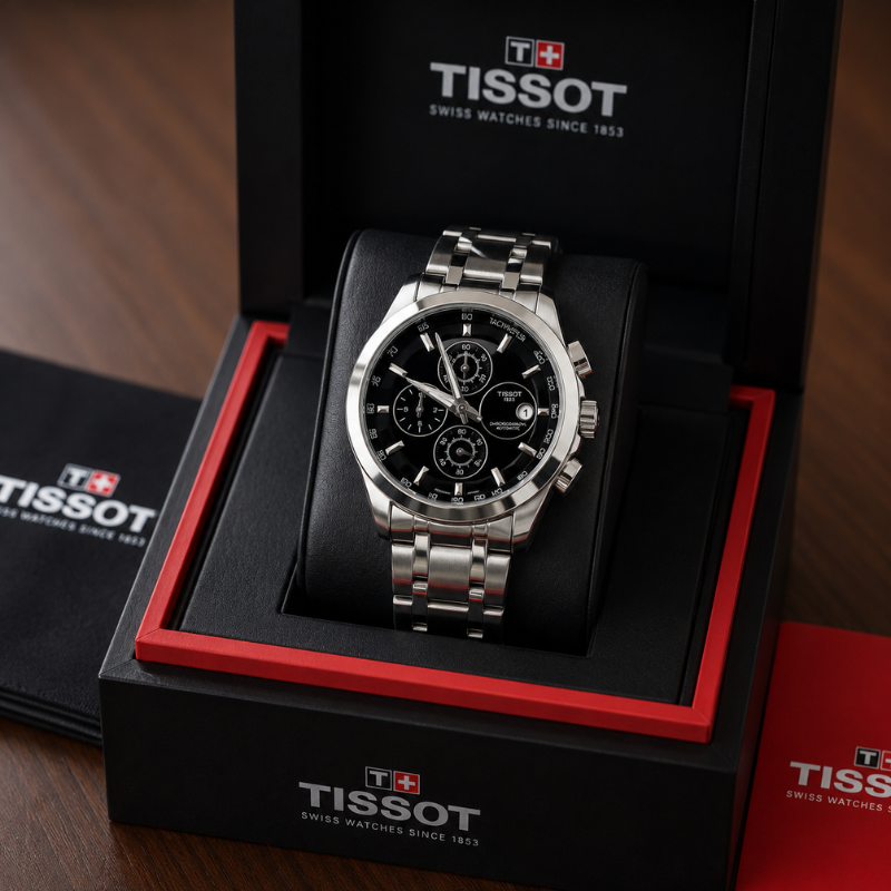 Tis_sot 1853 Silver Chronograph Men's Premium Stainless Steel Watch