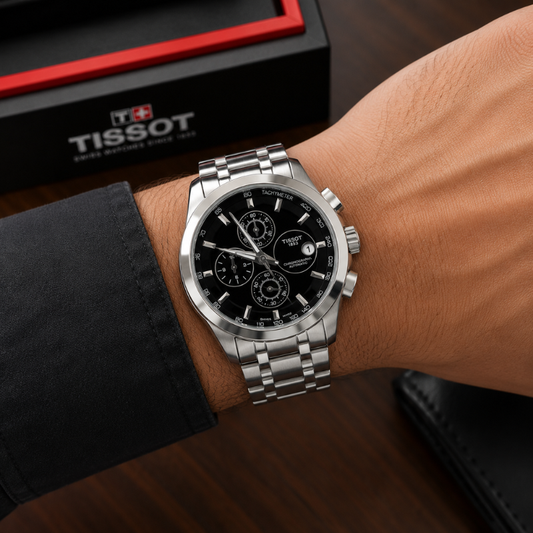 Tis_sot 1853 Silver Chronograph Men's Premium Stainless Steel Watch