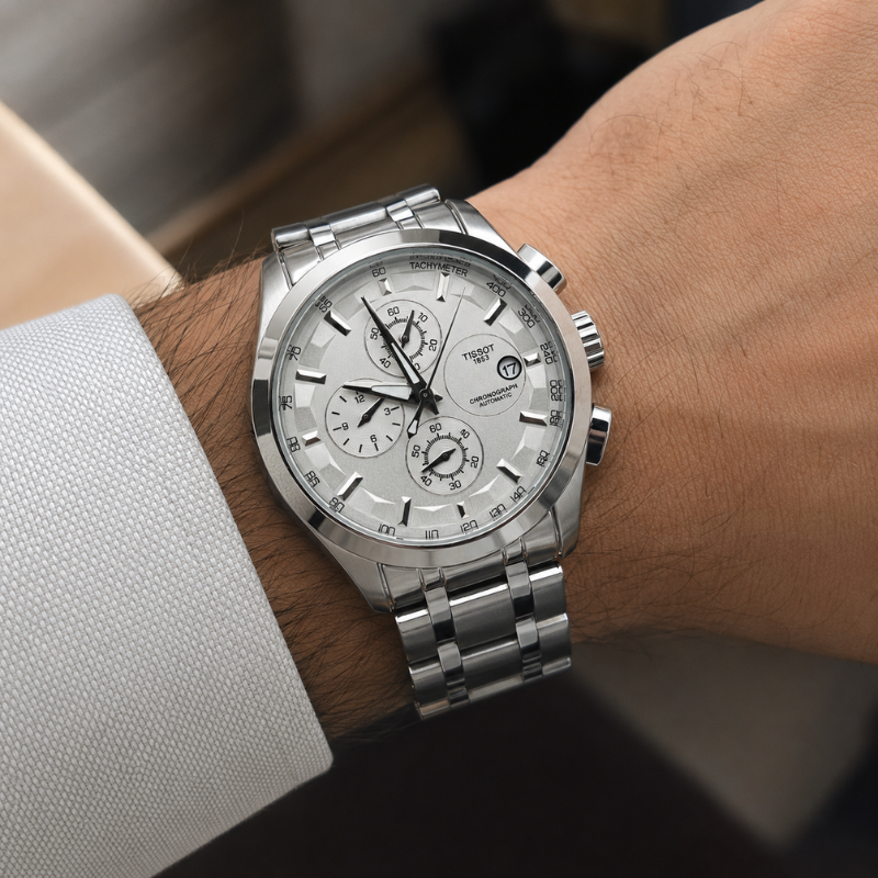 Tis_sot 1853 Silver Chronograph Stainless Steel Men's Watch