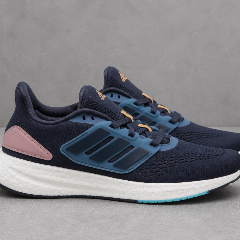 Adi_das Men's Navy Blue Running Shoes with Cushioned Boost Sole