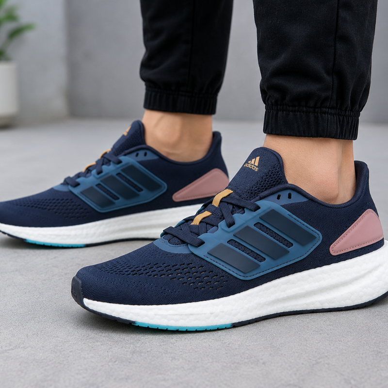 Adi_das Men's Navy Blue Running Shoes with Cushioned Boost Sole