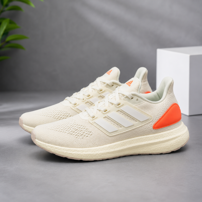 Adi_das Men's Off-White Running Shoes with Boost Cushion Sole