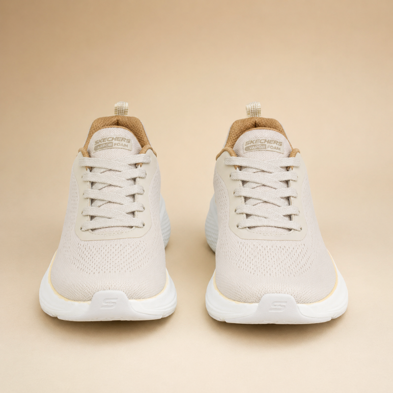 Ske_chers Vapor Foam Men's Beige Walking & Running Shoes