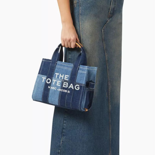 Pre_mium Denim Tote Bag for Women | Large Capacity Canvas Shoulder Handbag | Blue