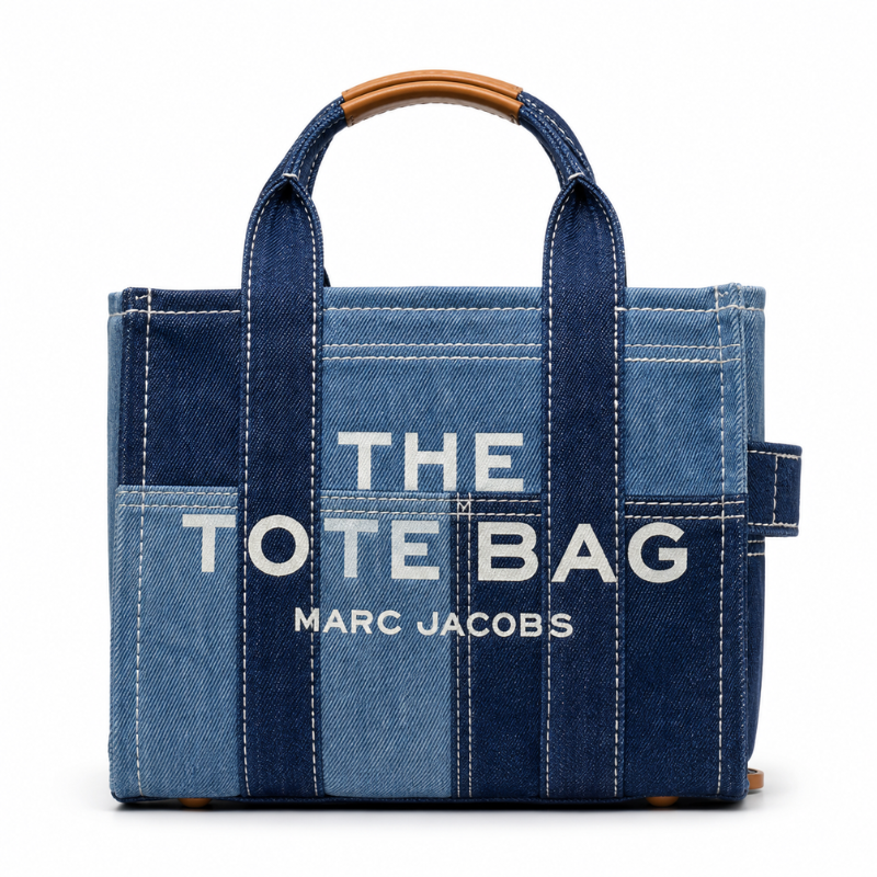 Pre_mium Denim Tote Bag for Women | Large Capacity Canvas Shoulder Handbag | Blue