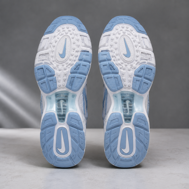 Pre_mium High-Top Basketball Shoes for Men | Air Cushion Sports Sneakers | White Sky Blue