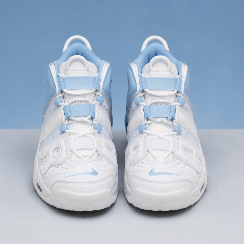 Pre_mium High-Top Basketball Shoes for Men | Air Cushion Sports Sneakers | White Sky Blue