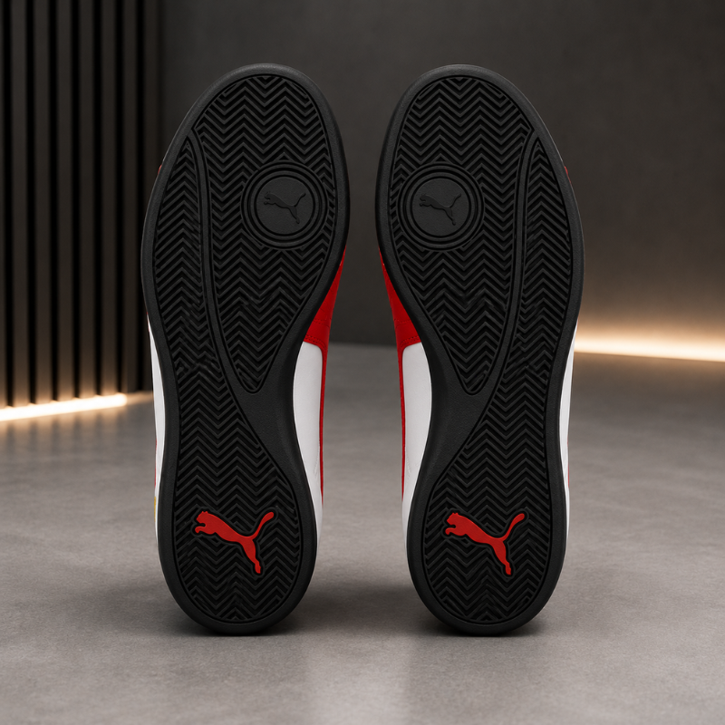 Pu_ma x Fer_rari Motorsport Sneakers – White/Red | Premium Racing Style Shoes