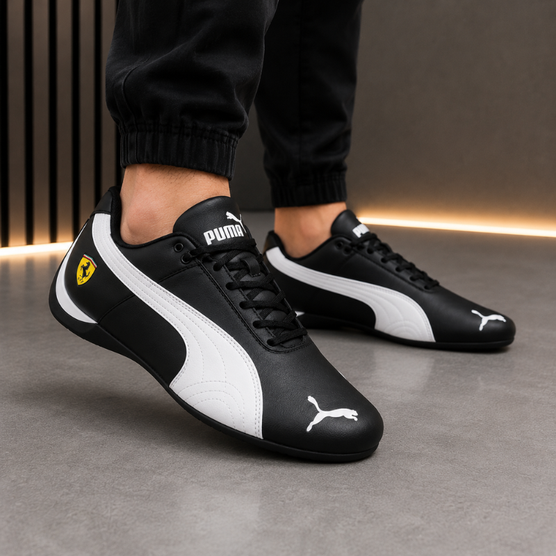 Pu_ma x Fer_rari Black Motorsport Sneakers – Premium Men's Casual Shoes