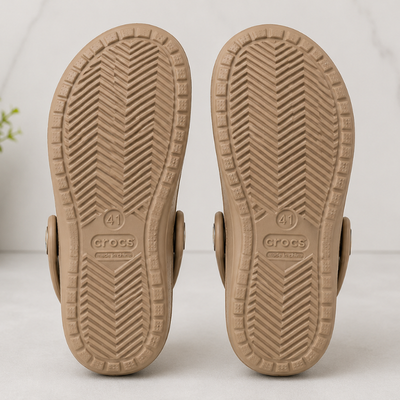 cr_ocs Kids' Beige Cartoon Charm Clogs | Lightweight EVA Slip-On Garden Shoes | Comfortable Anti-Slip Casual Clogs for Boys & Girls