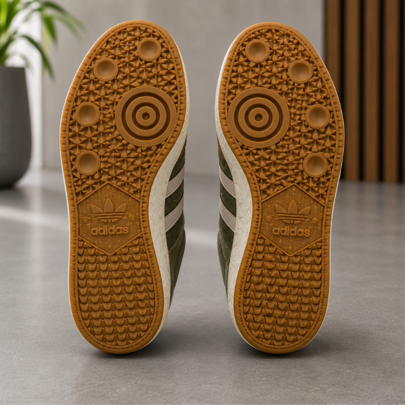 Adi_das Orig_inals Men's Casual Sneakers | Olive Green & Brown | Lace-Up Lifestyle Shoes