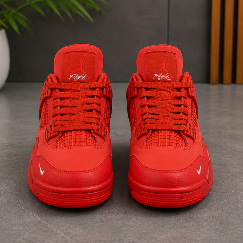 Ni_ke A_ir Jo_rdan 4 Retro "Red Thunder" Inspired Men's High-Top Basketball Sneakers