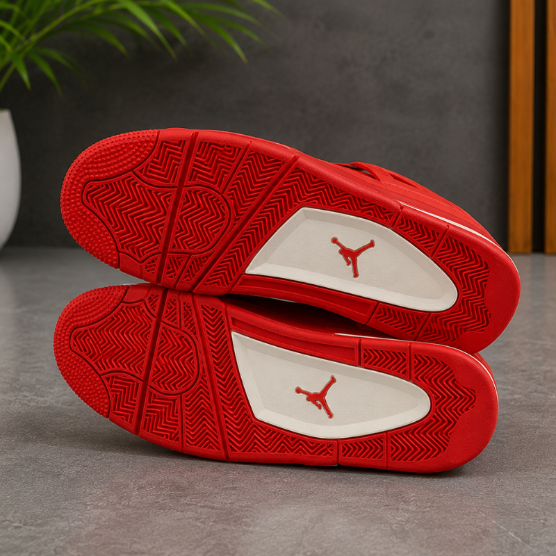 Ni_ke A_ir Jo_rdan 4 Retro "Red Thunder" Inspired Men's High-Top Basketball Sneakers