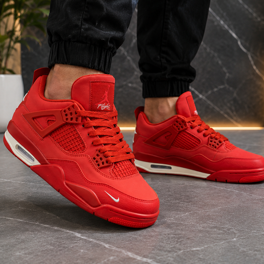 Ni_ke A_ir Jo_rdan 4 Retro "Red Thunder" Inspired Men's High-Top Basketball Sneakers