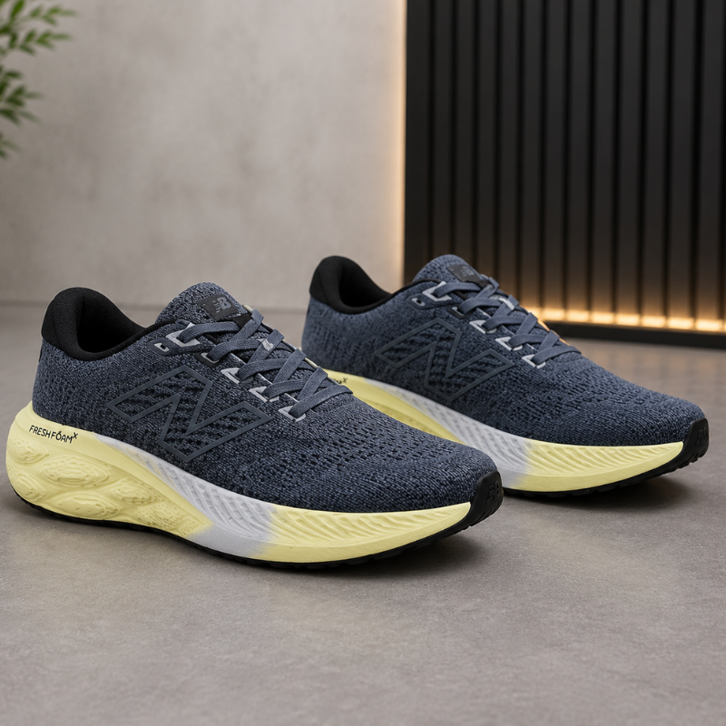 Ne_w Bala_nce Fresh Foam Men's Running Shoes | Lightweight Breathable Sports Sneakers | Cushioned Walking & Training Shoes | Grey