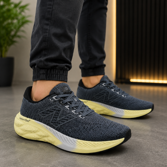Ne_w Bala_nce Fresh Foam Men's Running Shoes | Lightweight Breathable Sports Sneakers | Cushioned Walking & Training Shoes | Grey