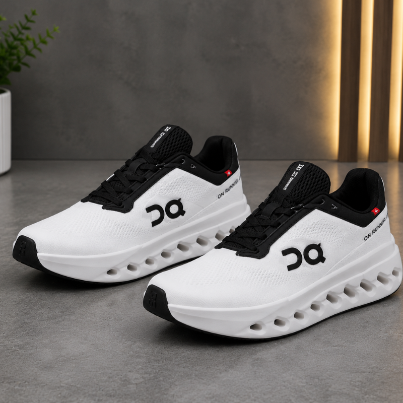 O_n Clo_ud runner Men's Running Shoes | Lightweight Breathable Sports Sneakers | White/Black