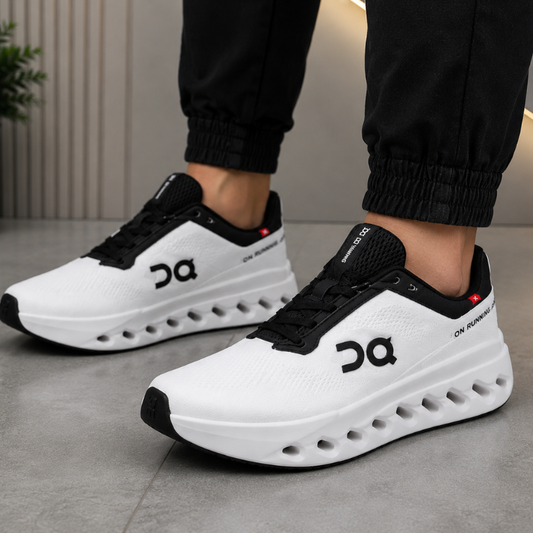 O_n Clo_ud runner Men's Running Shoes | Lightweight Breathable Sports Sneakers | White/Black